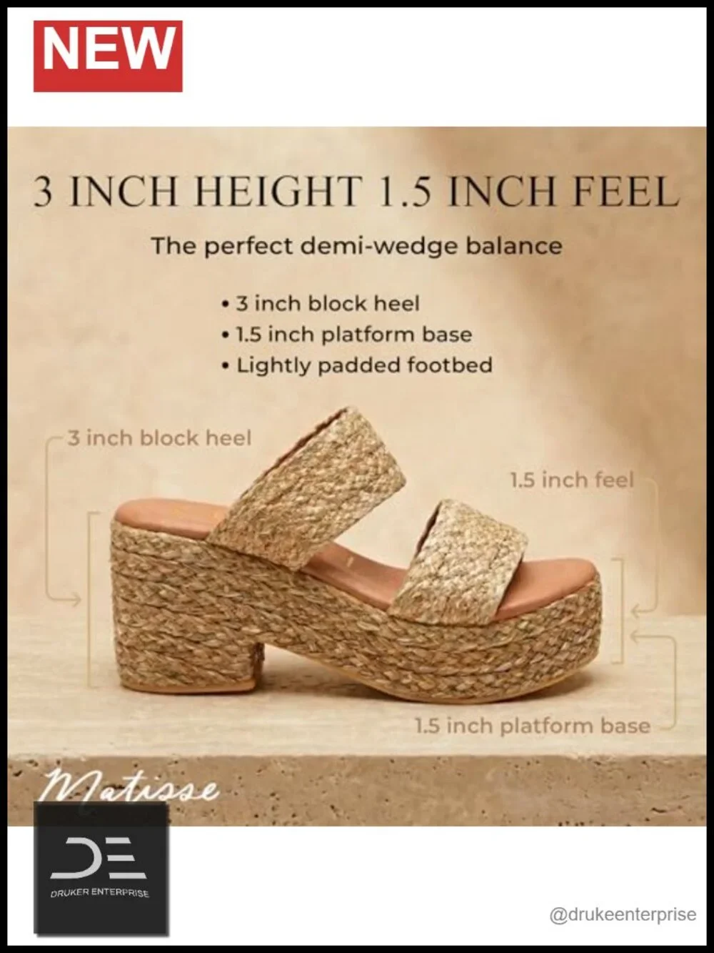 Woven Raffia Platform Wedge Sandals with Padded Footbed